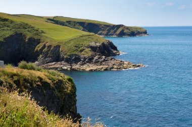 Cornish sahilinde iskele Isaac tintagel cornwall İngiltere İngiltere yönde