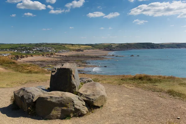 Widemouth bay poblíž bude cornwall Anglie uk — Stock fotografie