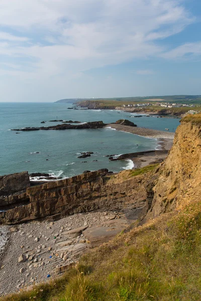 Costa da Cornualha do Norte na praia de Bude entre Tintagel e Clovelly England UK — Fotografia de Stock