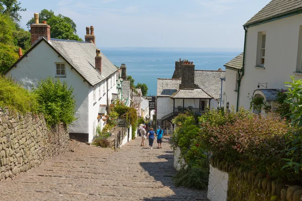 Clovelly Devon Inglaterra Reino Unido bela aldeia costeira e porto — Fotografia de Stock