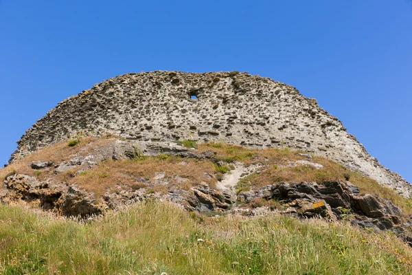 Festungsmauern an der Burgmauer von Tintagel — Stockfoto