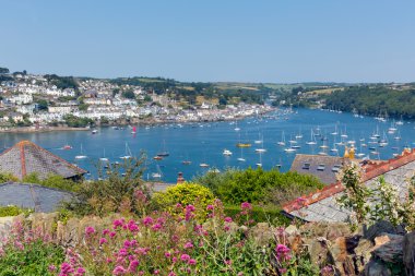 Fowey nehir ve deniz araçları cornwall polruan İngiltere'den