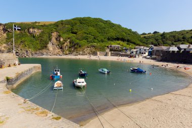 polkerris cornwall İngiltere yakın st austell ve güzel bir yaz gününde par