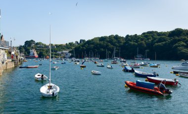 tekneler fowey nehir cornwall İngiltere'nin kuzeyinde göster