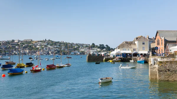 Boats on Fowey river Cornwall England near St Austell on a beautiful summer day — Stock Photo, Image
