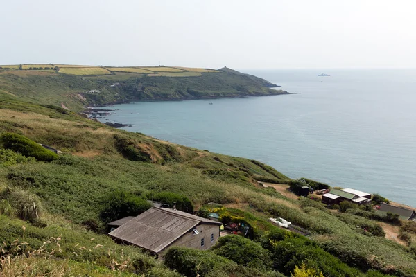 Vista para Rame Head Whitsand Bay Cornwall coast England UK — Fotografia de Stock