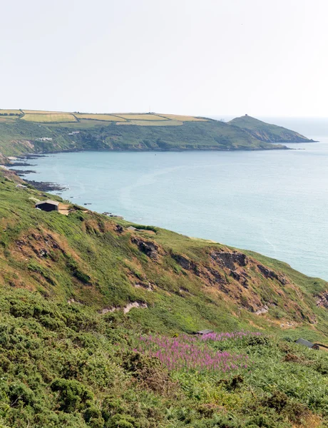 Θέα προς το κεφάλι whitsand Ράμε κόλπο Κορνουάλη ακτή Αγγλία Ηνωμένο Βασίλειο — Φωτογραφία Αρχείου