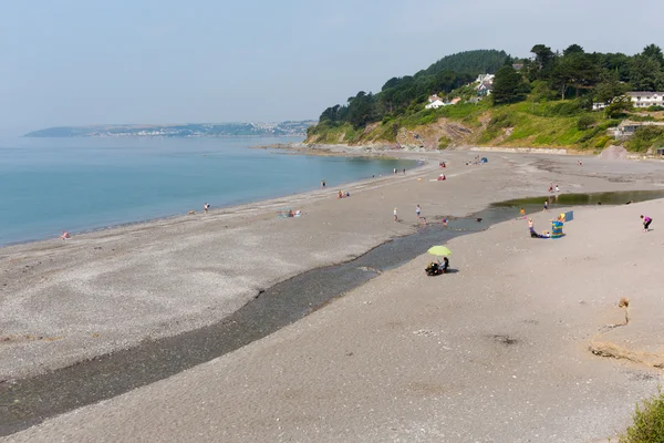 Seaton pláž jižní pobřeží Cornwallu v Anglii looe, Velká Británie — Stock fotografie