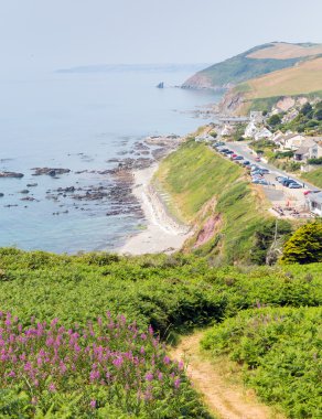 portwrinkle Köyü ve sahil whitsand defne looe cornwall İngiltere Birleşik Krallık Güney Batı sahil yolu üzerinde yakın