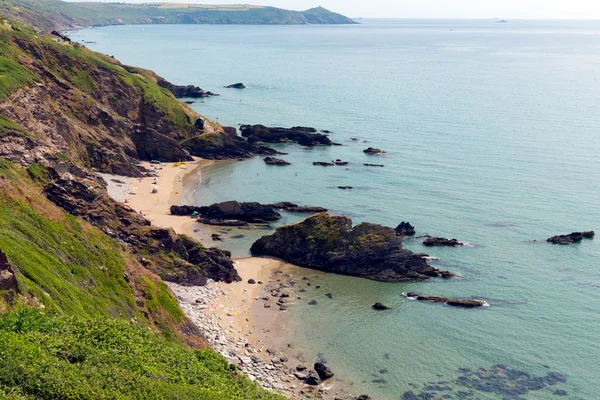 Уитсанд-Бей Корнуолл побережье Англии Великобритания направление Rame Head — стоковое фото