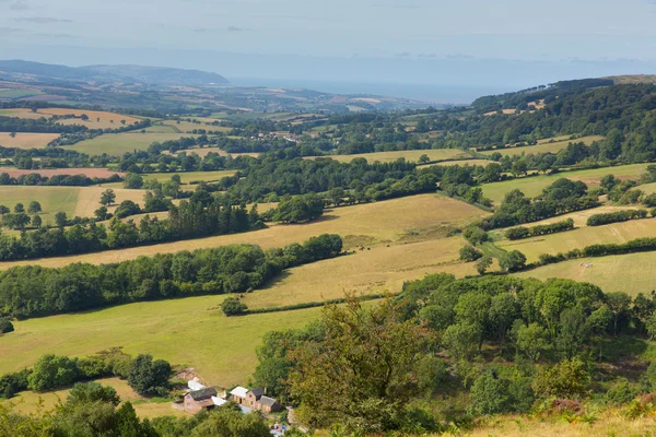 View from on the Quantock Hills Somerset England — Stock Photo, Image