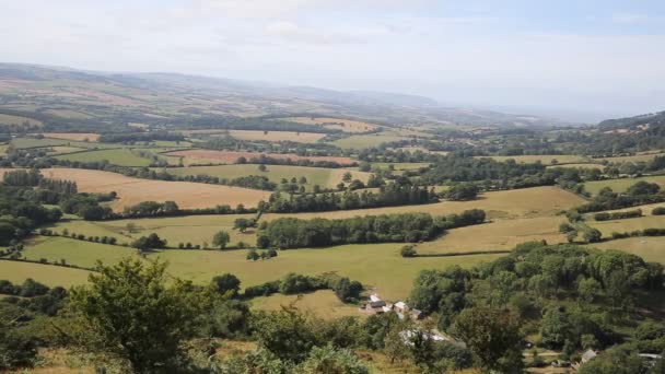 View from the Quantock Hills Somerset England — Stock Video