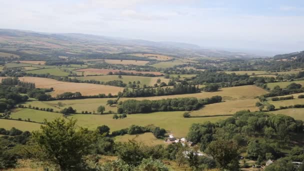 Pohled od somerset Anglie quantock hills — Stock video