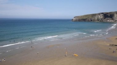 trebarwith strand beach cornwall yakınındaki tintagel İngiltere İngiltere