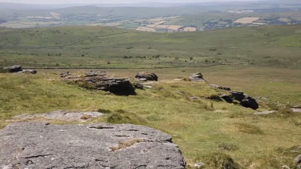 Rippon tor haytor dartmoor Milli Parkı devon göster — Stok video