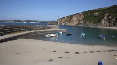 polkerris cornwall İngiltere yakın st austell ve güzel bir yaz gününde par