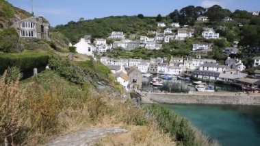 Polperro balıkçı limanı cornwall İngiltere İngiltere. güzel cornish balıkçı limanı.