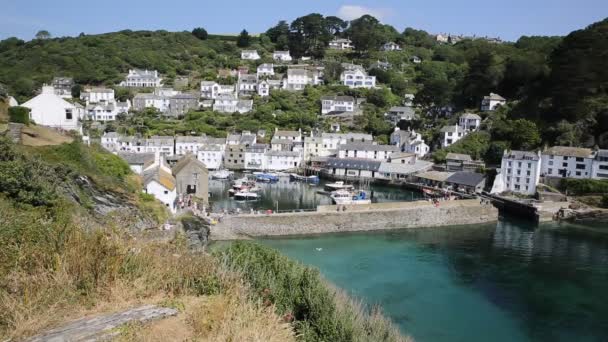 Puerto de Polperro Cornwall Inglaterra Reino Unido — Vídeos de Stock