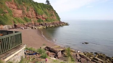 maidencombe plaj ve koyu devon teignmouth arasındaki torquay