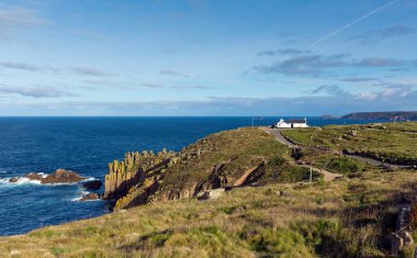 Lands end cornwall ünlü İngiliz turist çeken İngiltere'de
