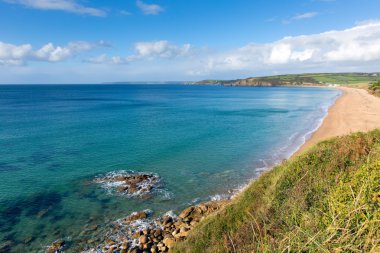 Cornwall sahil praa kum plaj Güney Batı İngiltere