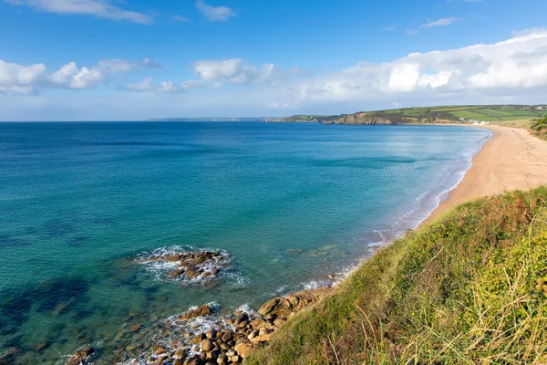 Cornwall pobřeží praa písky pláže jih západ Anglie uk — Stock fotografie