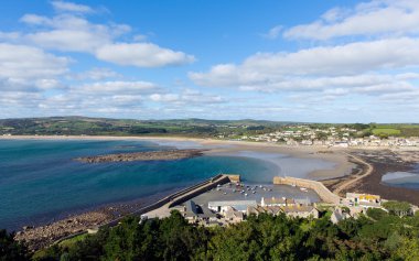 Cornwall sahil marazion St, İngiltere İngiltere michaels mount