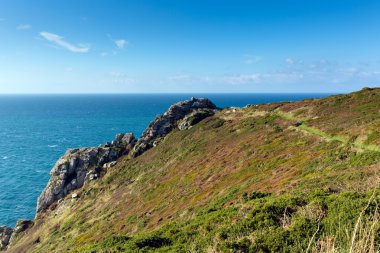 Güney Batı sahil yolu zennor baş cornwall İngiltere İngiltere yakınındaki st Ives penwith miras kenarı