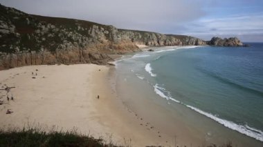 porthcurno plaj cornwall İngiltere İngiltere minack theatre yakınındaki