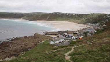 Sennen cove cornwall İngiltere İngiltere Güney Batı sahil yolu üzerinde toprakları ucu yakınında