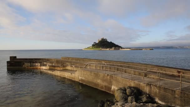 St michaels mount cornwall, İngiltere — Stok video