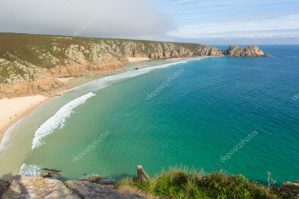 porthcurno strand cornwall Engeland uk door het minack ...