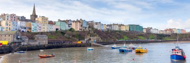 Tenby Galler pembrokeshire şehir panoraması
