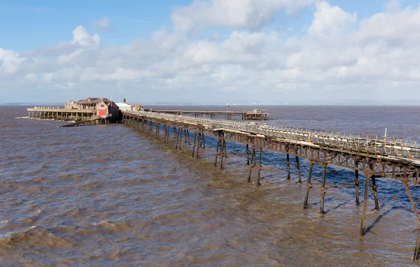 Birnbeck pier weston-super-mare salto england historische englische struktur — Stockfoto