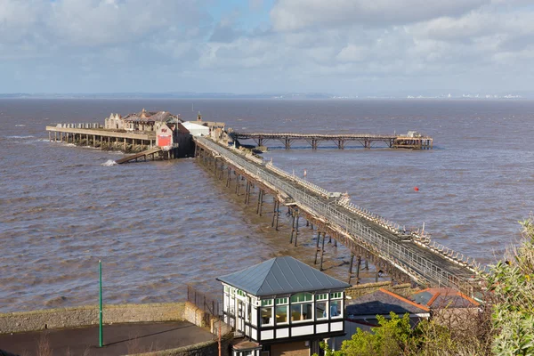 Birnbeck pier weston-super-mare salto england historische englische struktur — Stockfoto