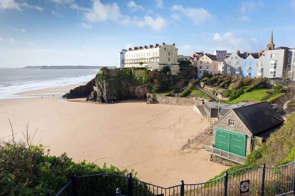 Beach next to St Catherines Island Tenby Wales UK — Stock Photo, Image