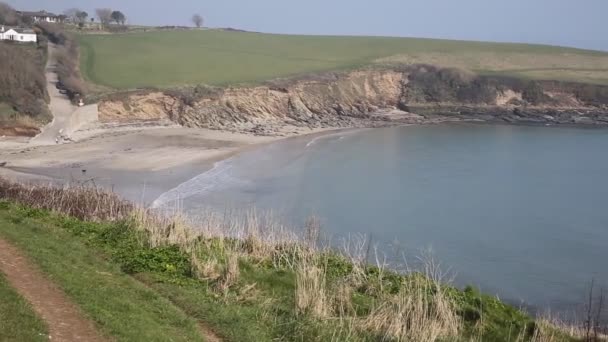 Porthcurnick Cornwall England UK located north of Portscatho on the Roseland peninsula — Stock Video
