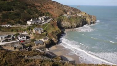 Görünüm St agnes kıyısında Cornwall'a İngiltere Birleşik Krallık