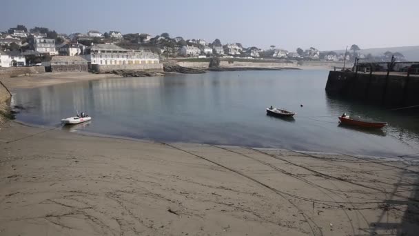 St mawes přístavu cornwall na roseland poloostrov cornwallského pobřeží Anglie UK — Stock video