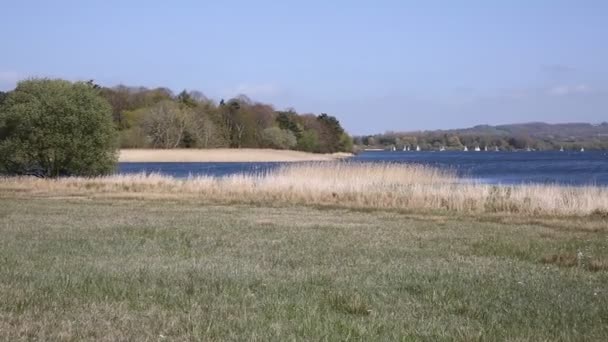 Chew Valley Lake and reservoir Somerset England UK — Stock Video