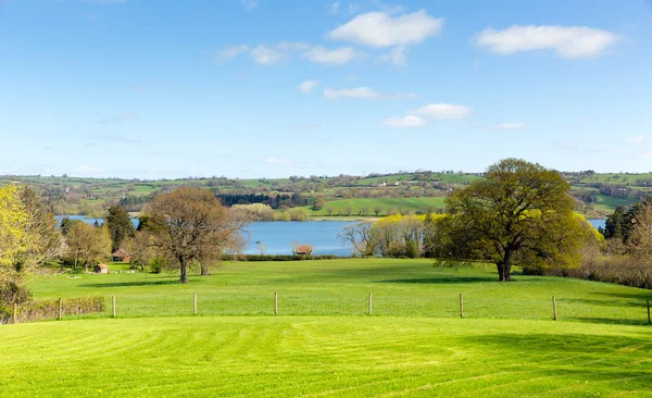 Blagdon Lake Somerset in Chew Valley at the edge of the Mendip Hills south of Bristol provides drinking water but also used for fishing and is a nature reserve — Stock Photo, Image