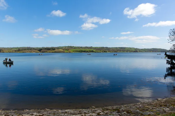 Blagdon Lake Somerset in Chew Valley at the edge of the Mendip Hills south of Bristol provides drinking water but also used for fishing and is a nature reserve — Stock Photo, Image