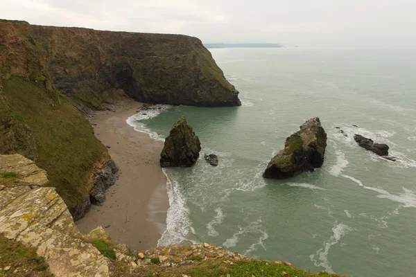 西部 portreath 北コーンウォール イギリス st 間コーブ アグネスと遺産の海岸に godrevy — ストック写真