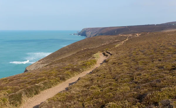 Zuid-west coast wandelpad in de buurt van porthtowan en st agnes cornwall Engeland uk een populaire toeristische bestemming aan de kust van Noord Cornwall erfgoed — Stockfoto