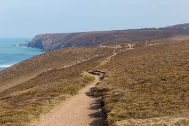 South west coast yol porthtowan ve st agnes cornwall İngiltere İngiltere Kuzey cornish miras sahil şeridi üzerinde popüler bir turizm