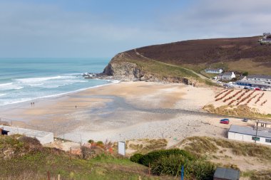 portreath beach Kuzey cornwall İngiltere İngiltere arasında st agnes ve miras kenarı godrevy
