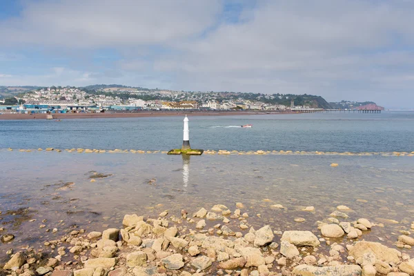 Widok z shaldon, teignmouth turystycznych miasta devon Anglia Wielka Brytania — Zdjęcie stockowe