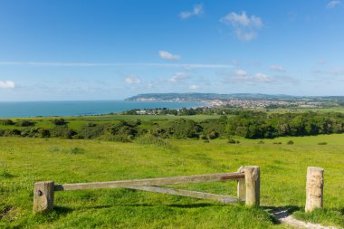 Isle of wight sahil görünümü shanklin ve sandown dan culver doğru