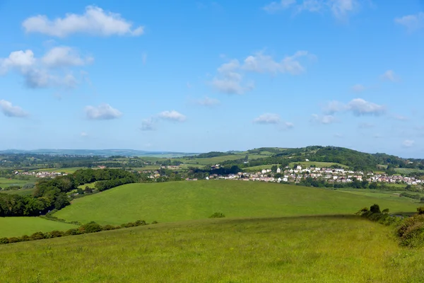 Isle of Wight country view towards Brading home to the Roman Villa tourist attraction — Stock Photo, Image