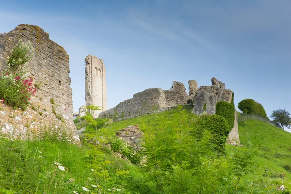 Corfe Castle Dorset England ruins of English fortification — Stock Photo, Image